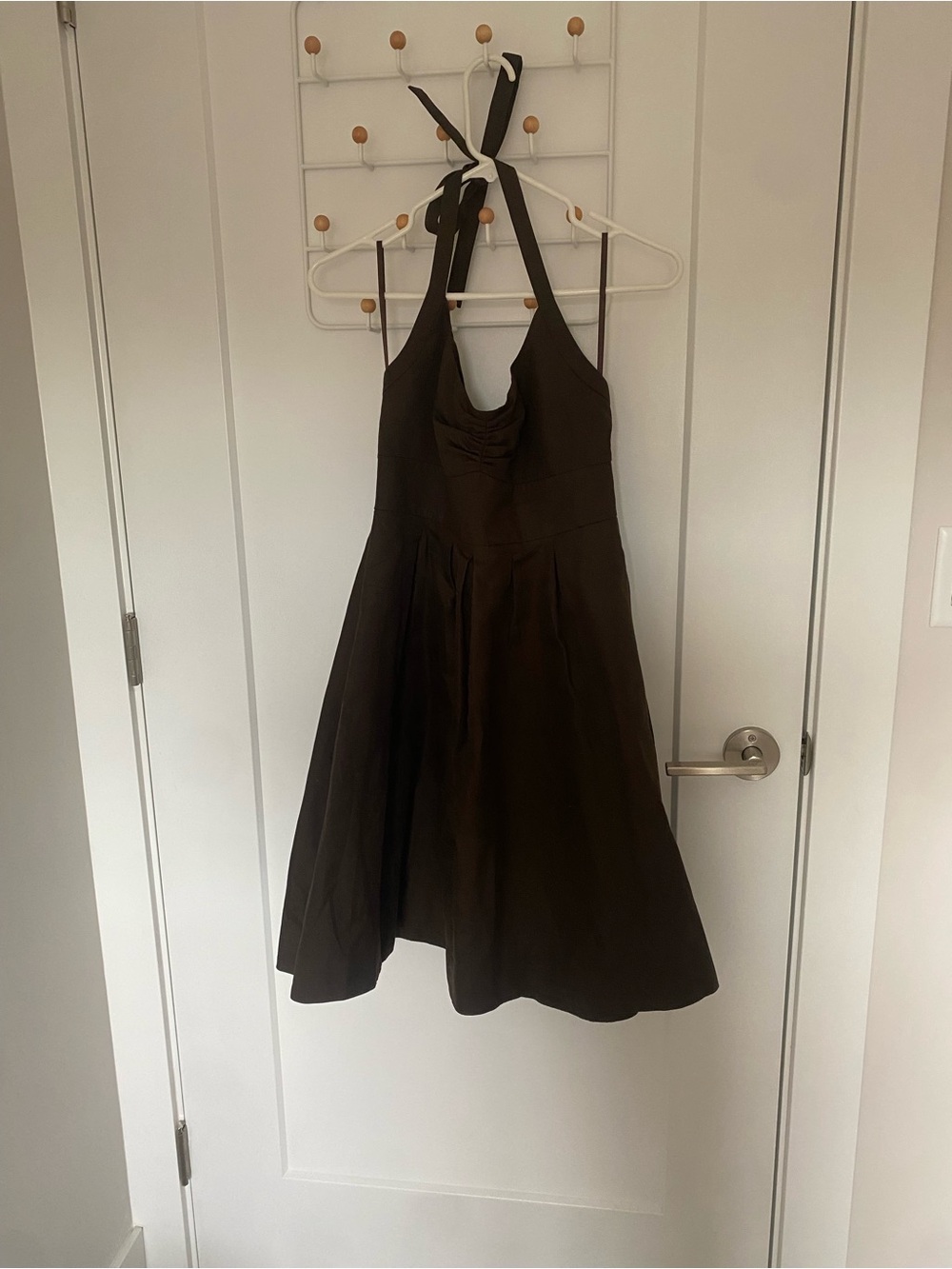 Classic Halter JCrew Midi Dress in Dark Brown - NWT